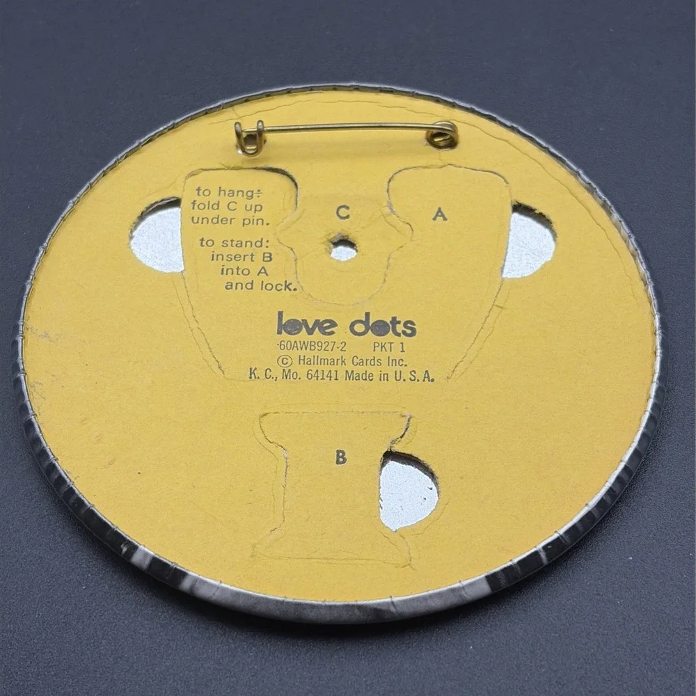 Vintage Hallmark LoveDots I'm Not Just Another Pretty Face‎ Button Pin